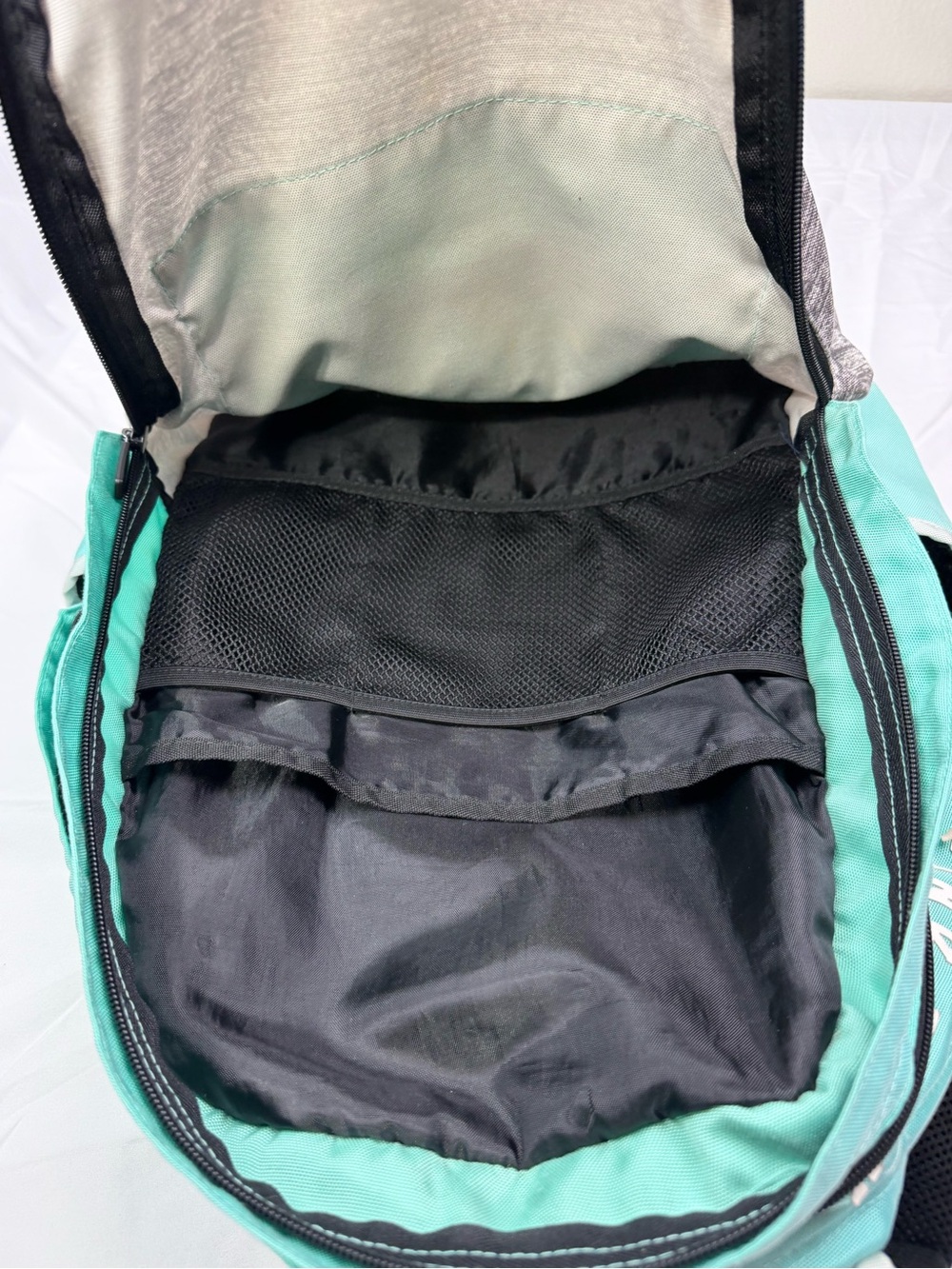 PINK Victoria's Secret Mint and Gray Kids Backpack - Picture 6 of 8